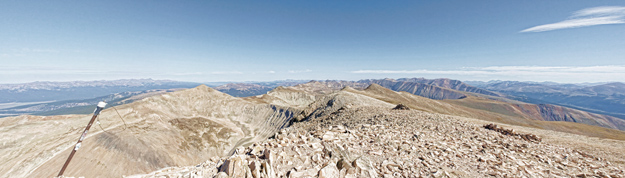 View from summit of Mount Sherman, Colorado.